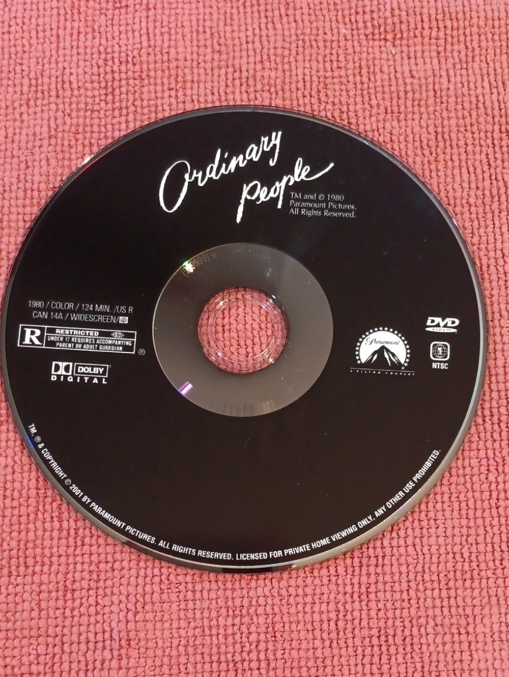 Ordinary People DVD *NO CASE*